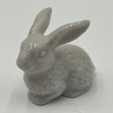 Vintage Porcelain White Bunny Rabbit Figurine Made In  O C Japan picture