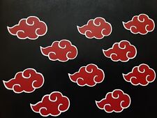 10 Pack Akatsuki Symbol Naruto Sticker Vinyl Decal Windows Waterproof Dark Red picture
