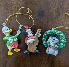 Vintage Walt Disney World Christmas Ornaments, Lot of 3 Mickey Mouse Donald Duck picture
