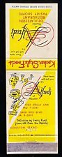ALFRED’S Kosher Foods Houston Texas Vintage Front-Strike Matchbook Cover B-3005 picture