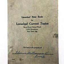 1927 Looseleaf Current Topics Events Notebook New York City Schools Antique Map picture