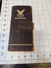 WW2 US Honorable Discharge Service Record Certificate Leather Folder Case Named  picture