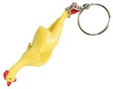 NEW Rubber Stretchy Chicken Keychain, Key Chain Ring, VERY Funny Joke GAG Gift picture