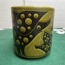 Vintage Rare 1972 Hornsea England Pig Mug Cup John Clappison 9oz ceramic Green picture