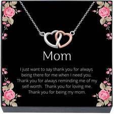 Mothers Day Necklace Jewelry Gifts for Mom- Heart Pendant Necklace on Quote picture