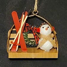 Adorable Snowman On Ski Lift Christmas Ornament picture