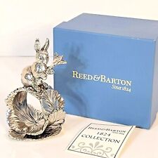 Reed & Barton 1824 Collection Silverplate Napkin Ring Rabbit Bunny with Box Vtg picture