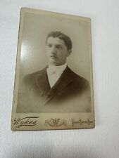 Victorian Schoolboy Very Curly Hair By Wakes Cabinet Card Michigan picture