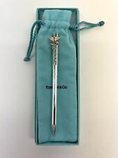 Tiffany & Co. Ballpoint Medical Caduceus Black Ink Pen Silver 925 w/ Box & Pouch picture