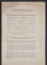 1803 document: French Assembly of Commissioners * Minister of War * Paris France picture