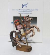1990 Degrazia Goebel 5 Year Anniversary Merry Little Indian Holiday Ornament Ltd picture
