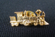 Vintage Gold Tone Huntington Train Locomotive Tie Tac picture