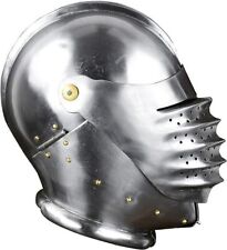 Medieval Maximillian Helmet 20 G Steel SCA LARP Combat Armor Helmet For Cosplay picture
