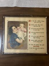 Vintage Mothers Day Motto And Poems 13x11” picture