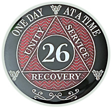 AA 26 Year Coin, Silver Color Plated Medallion, Alcoholics Anonymous Coin picture