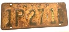 1927 New York License Plate Long Large All Original Paint picture