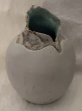 MCM Art Deco Pottery Porcelain Vase Signed Egg Shaped Use For  Flowers Etc READ picture