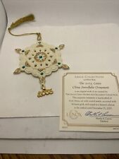 Lenox 2005 Annual Snowflake Jeweled Ornament w/Crystals 24K Gold Limited Ed picture