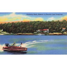 Postcard Rockaway Beach, Missouri, on Beautiful Lake Taneycomo Linen Unposted picture