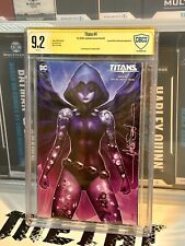 TITANS #4 Signed By NATHAN SZERDY CBCS 9.2 616 Raven Tattoo Variant Cover New picture