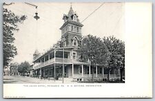 Perkasie Pennsylvania~Union Hotel & Main Street~Railway Station~Depot~c1910 PC picture
