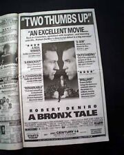 Best A BRONX TALE Film Movie Opening Day AD & Review 1993 Los Angeles Newspaper picture