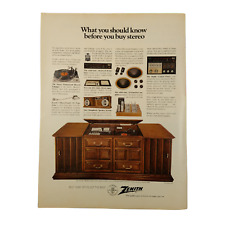 1968 Zenith Console Stereo Vintage Print Ad What You Should Know Before You Buy picture