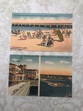 Set Of 2 Antique Linen Postcards St Petersburg Florida picture