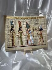Ancient Egyptian Papyrus Painting Hand Painted Signed Genuine Authentic Framed picture