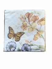 Lenox Butterfly Meadow Beverage Napkins Monarch 3 Ply Paper 20 Count picture
