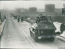 1941 German Panzer Troops Crossing Into Bulgaria Following Pact Ww2 Photo 5X7 picture