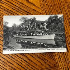 Sallie Excursion Boat Postcard Everglades Miami FL Albertype 1 cent Rate ~1910  picture