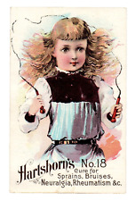 c.1880 Dr. Hartshorn's No. 18 Trade Card Quack Medicine Panacea Girl Jump Rope picture