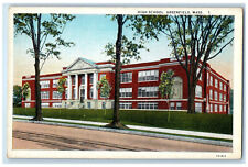 c1920's High School Greenfield Massachusetts MA Antique Unposted Postcard picture
