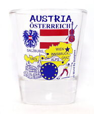 AUSTRIA EU SERIES LANDMARKS AND ICONS COLLAGE SHOT GLASS SHOTGLASS picture