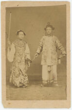 CDV circa 1865. Two Chinese Actors. China. China. picture