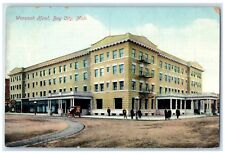 c1910 Wenonah Hotel Exterior Building Bay City Michigan Vintage Antique Postcard picture
