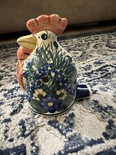 Beautiful Polish Pottery Rooster Whistle Cer Raf Boleslawiec picture