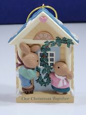 Vintage Christmas Ornament Hallmark Our Christmas Together House 1995 Bunnies picture