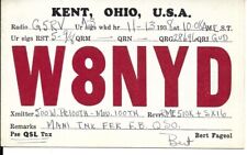 QSL  1938 Kent Ohio    radio card picture