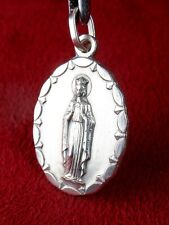 Vintage Our Lady of the Mystical Rose Rosa Mistica Sterling Silver Rosary Medal picture