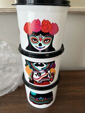 Tupperware DAY OF DEAD Containers Wonders Line Dia De Los Muertos Stack 3 TO MIX picture