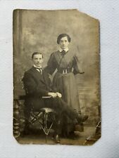 Antique Russian ? RPPC Real Photo Postcard- Couple picture