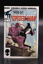Web of Spider-Man (1985) Annual #1 Charles Vess Black Costume Cover NM- picture