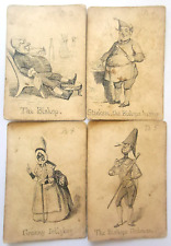 ANTIQUE CARD GAME 10 CARDS ROCK BROS NIPATITNITCH 1840 WOODBLOCK UK FREEPOST picture