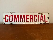 Vintage COMMERCIAL Metal Two Sided Sign 24