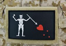 Large Blackbeard Pirate Flag Morale Patch 5x3 Navy SEAL Team 3 Edward Teach picture
