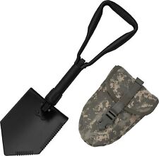 AMES USGI Military E TOOL ENTRENCHING TOOL SHOVEL w ACU COVER CARRIER POUCH VGC picture