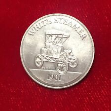 Vintage Sunoco White Steamer 1901;  Antique Car Series 1 Coin picture
