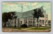 Topeka KS-Kansas, Central Congregational Church, Antique, Vintage c1911 Postcard picture